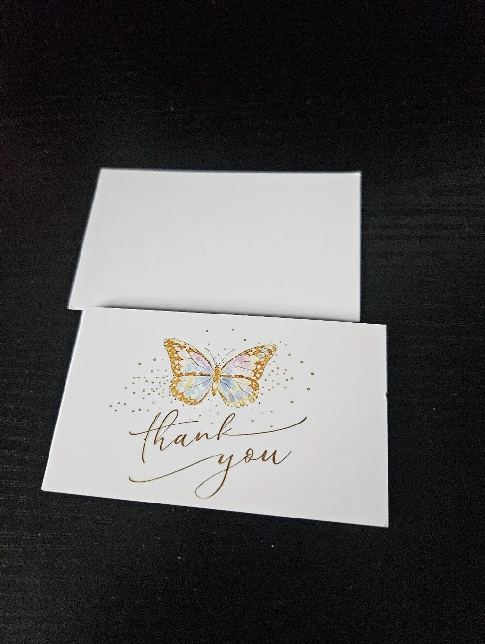 Gold And Pastel Butterfly Thank You Cards